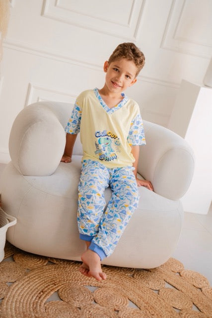 Niño Manga Corta Dino Chill