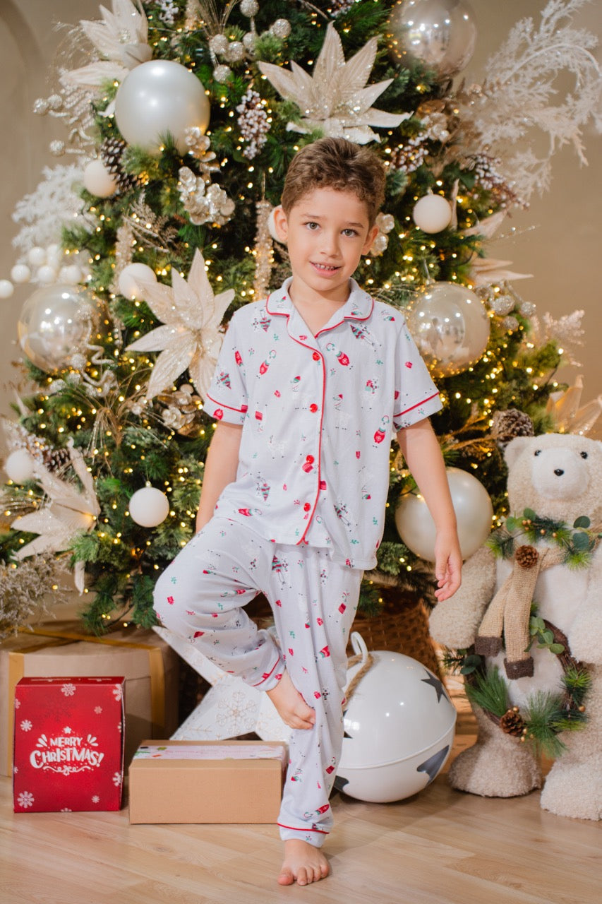 Pijama navideña de Botones Estampadas