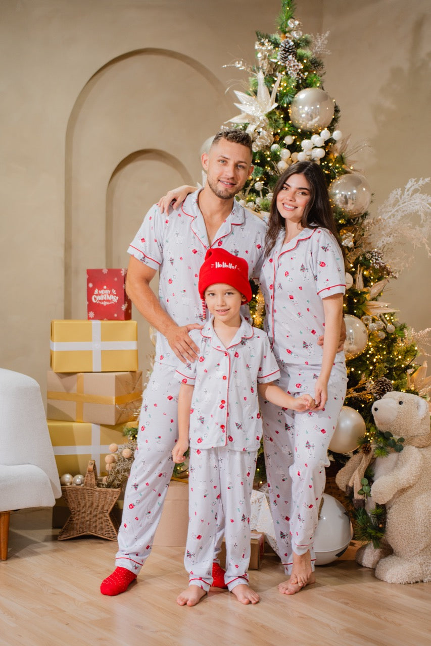Pijama navideña de Botones Estampadas