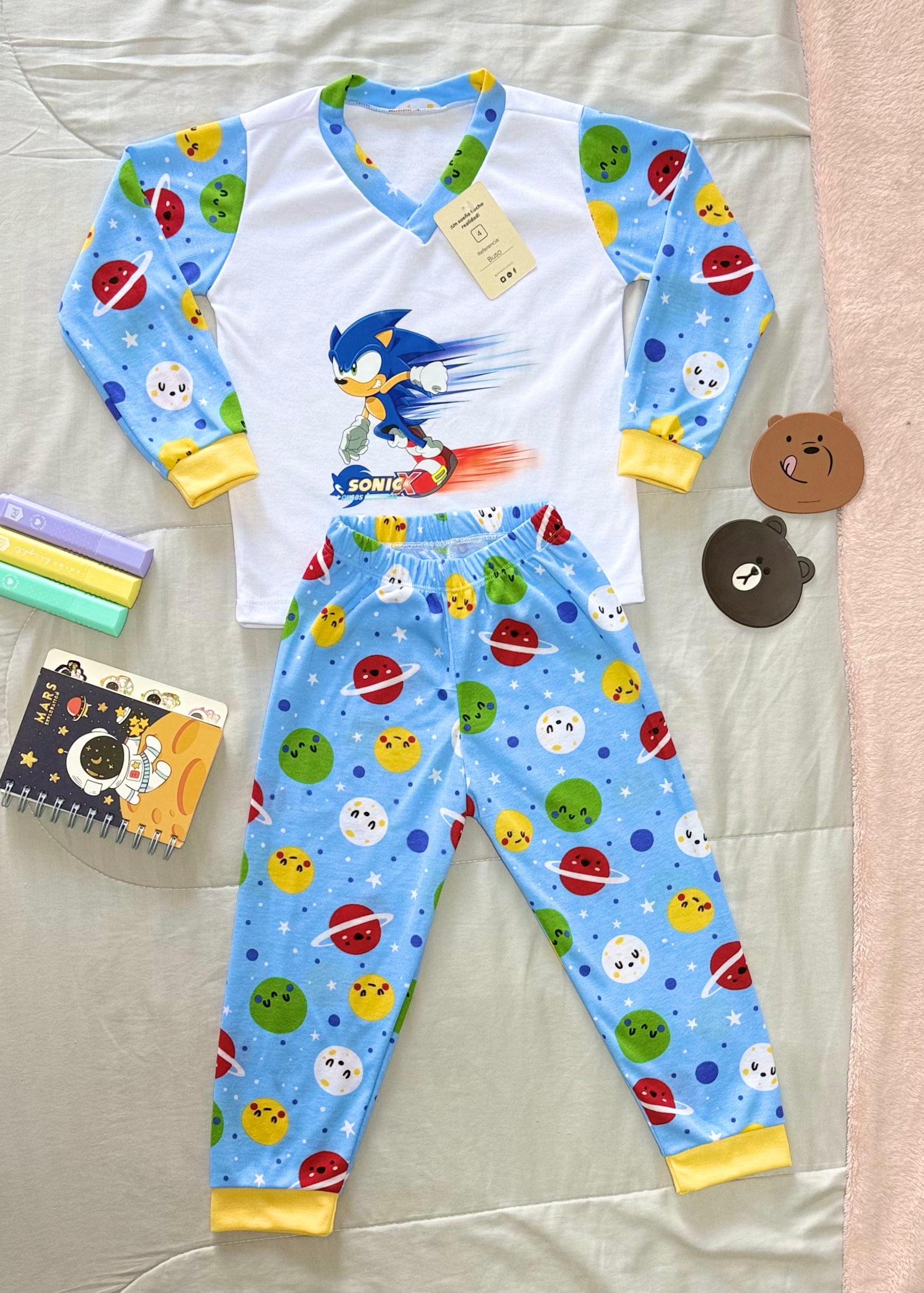 Niño Manga Larga Sonic Azul