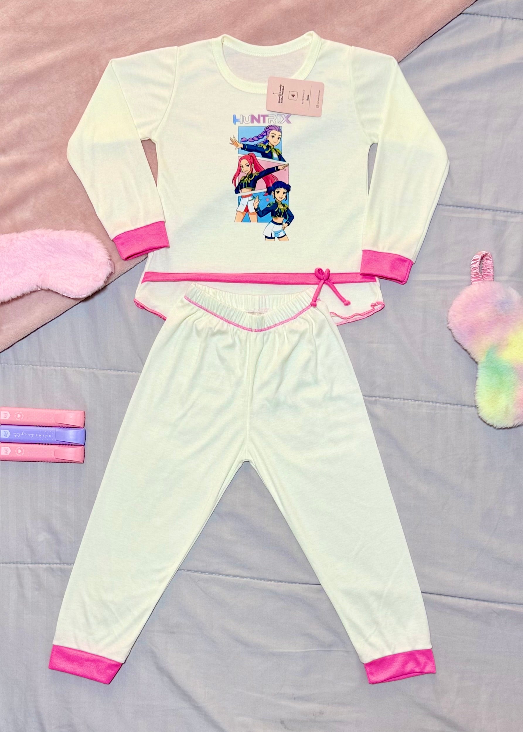 Niña Manga Larga Marfil Huntrix