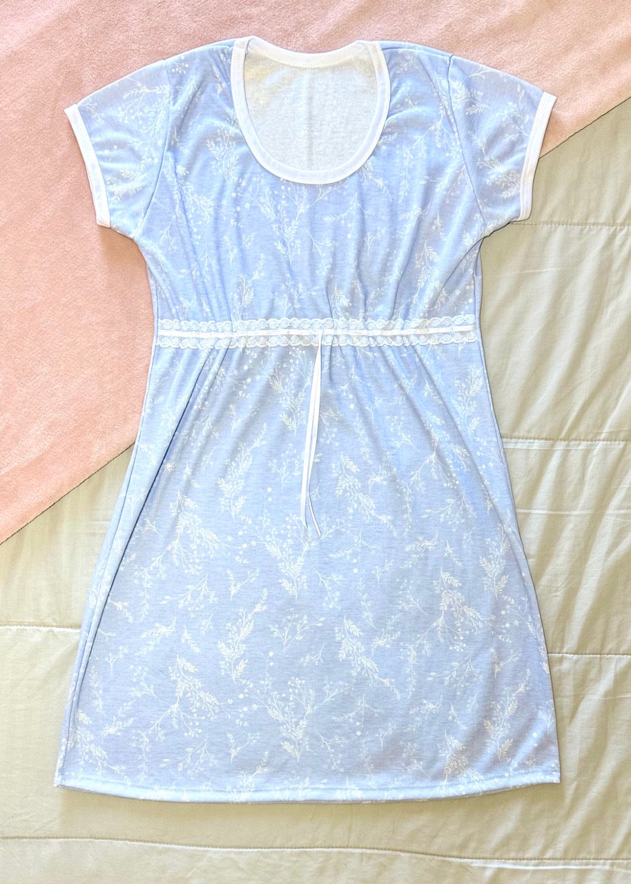 Vestido Algodón Señorial Celeste