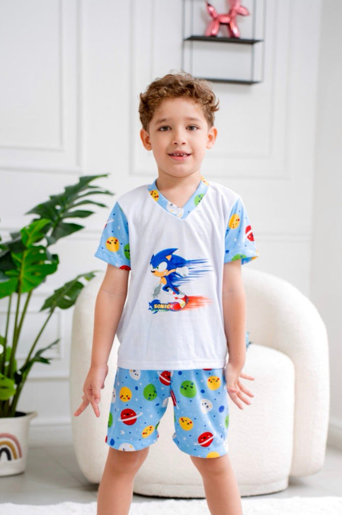 Niño Corta Sonic Azul