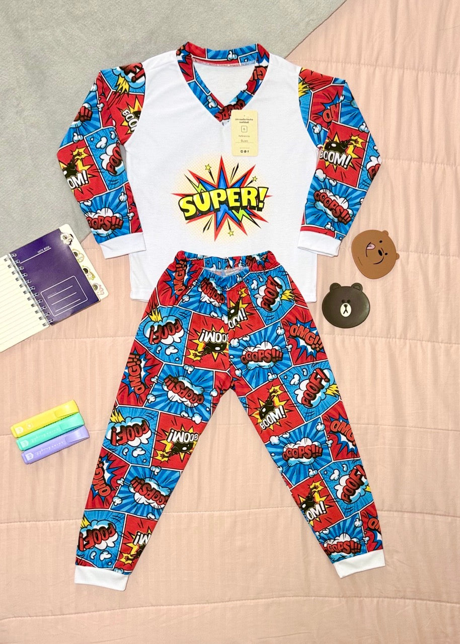 Niño Manga Larga Super Roja