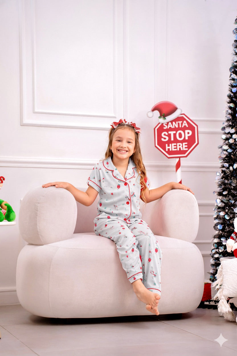 Pijama navideña de Botones Estampadas