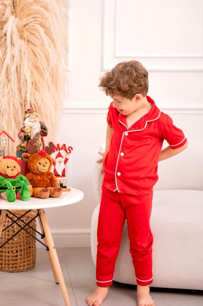 Pijama Navidad Roja Niños (Bajo Pedido)