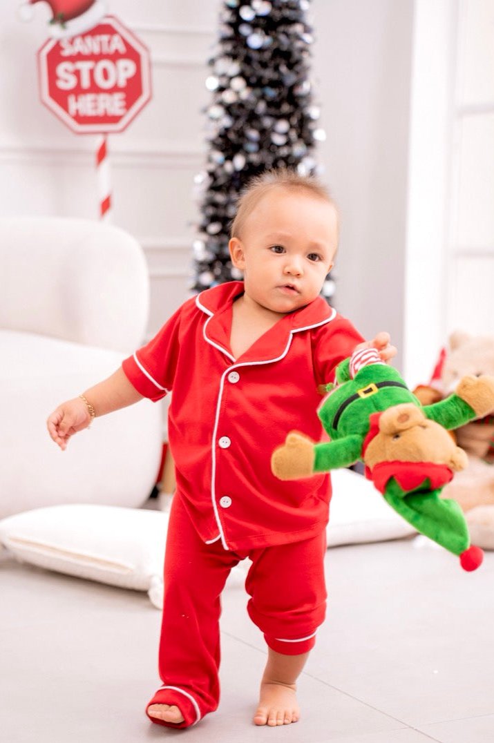 Pijama Navidad Roja Niños (Bajo Pedido)