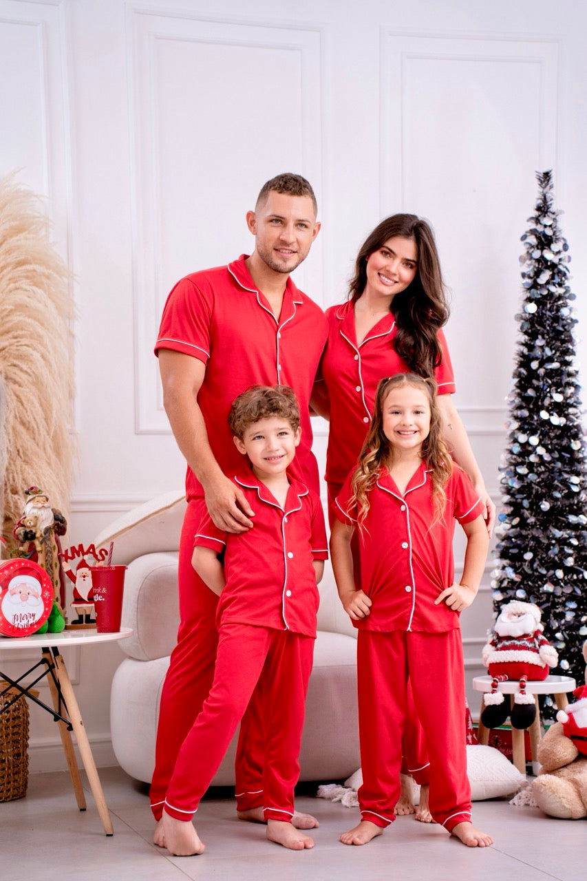 Pijama navideña roja (Bajo Pedido)