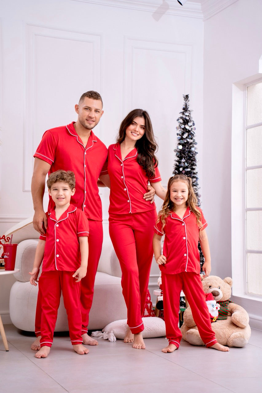 Pijama Navidad Roja Adultos (Bajo Pedido)