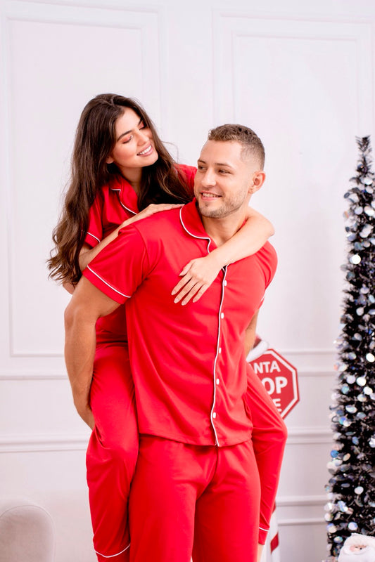 Pijama Navidad Roja Adultos (Bajo Pedido)